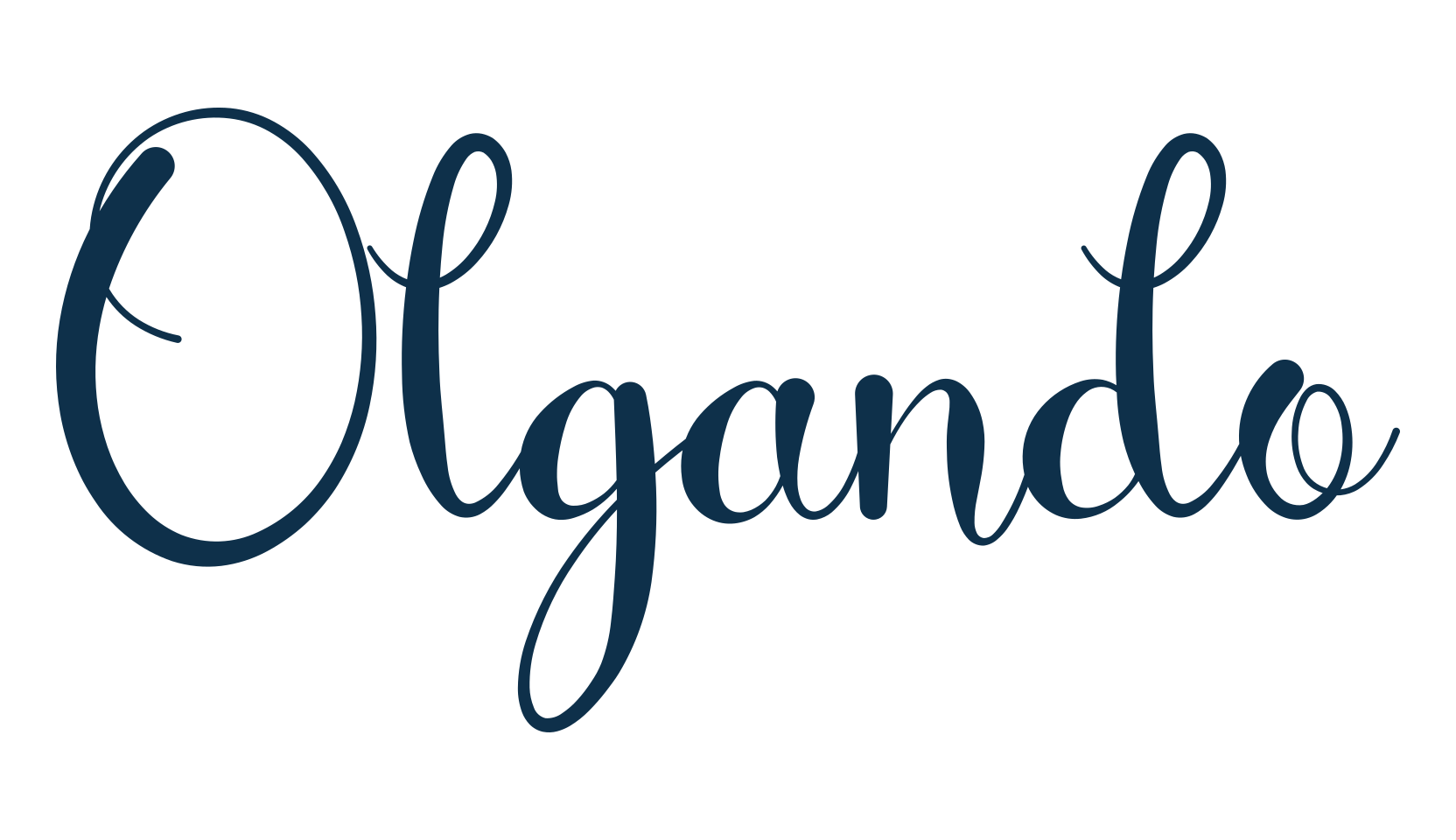 Olgando, script calligraphy fancy decorative font preview