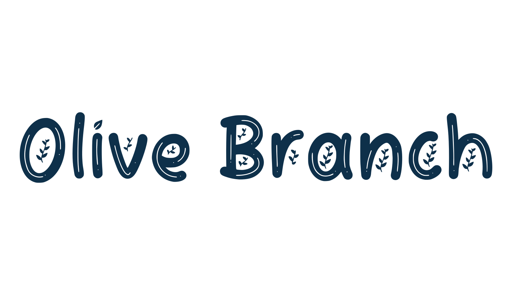 Olive Branch, fancy decorative font preview