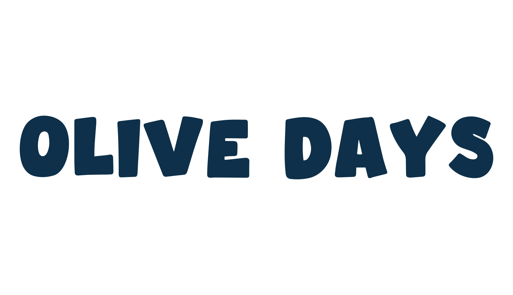 Olive Days, fancy cartoon decorative font preview