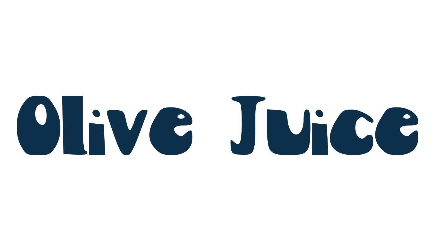 Olive Juice, fancy cartoon decorative font preview