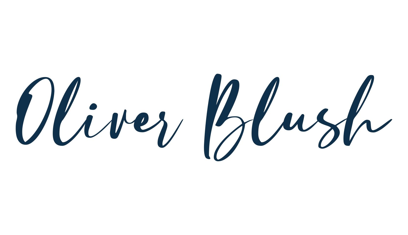 Oliver Blush, brush font preview