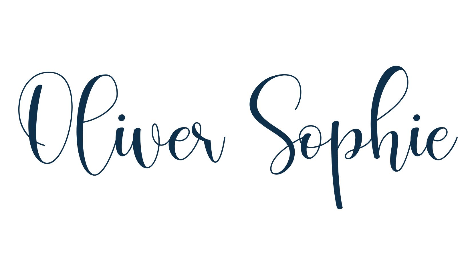 Oliver Sophie, calligraphy font preview