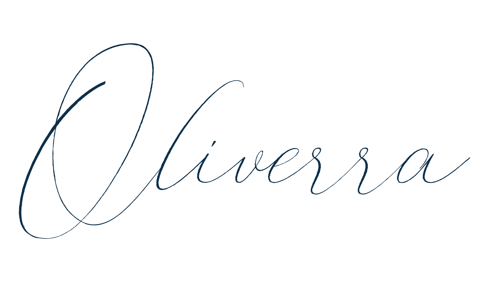 Oliverra, handwriting font preview