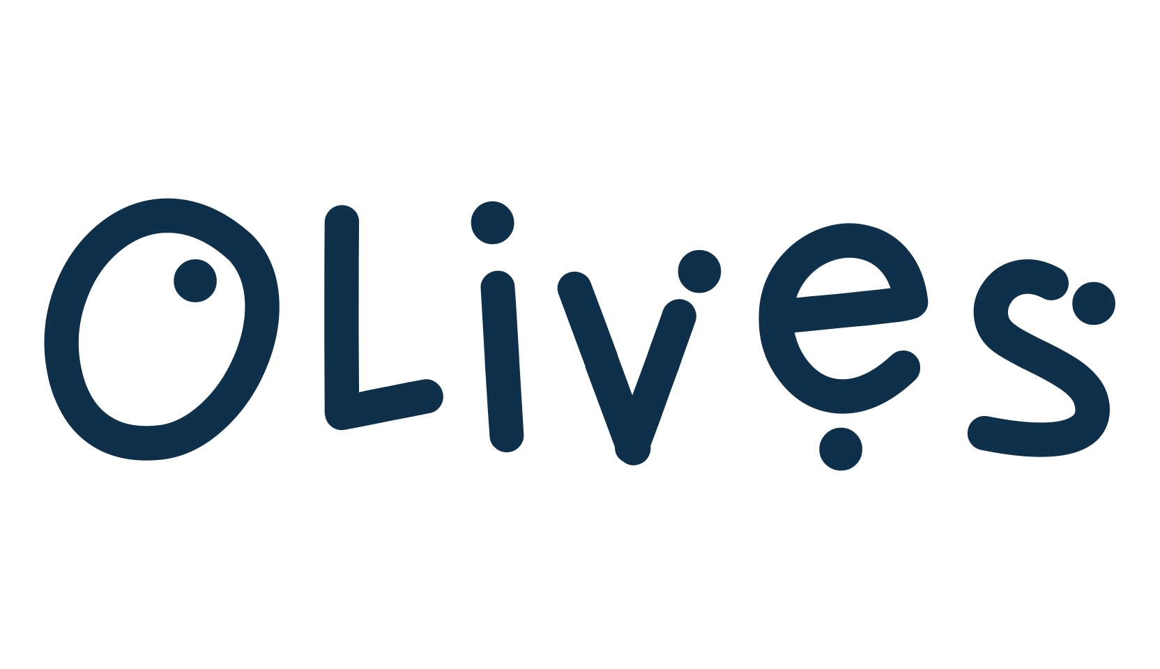 Olives, cartoon font preview