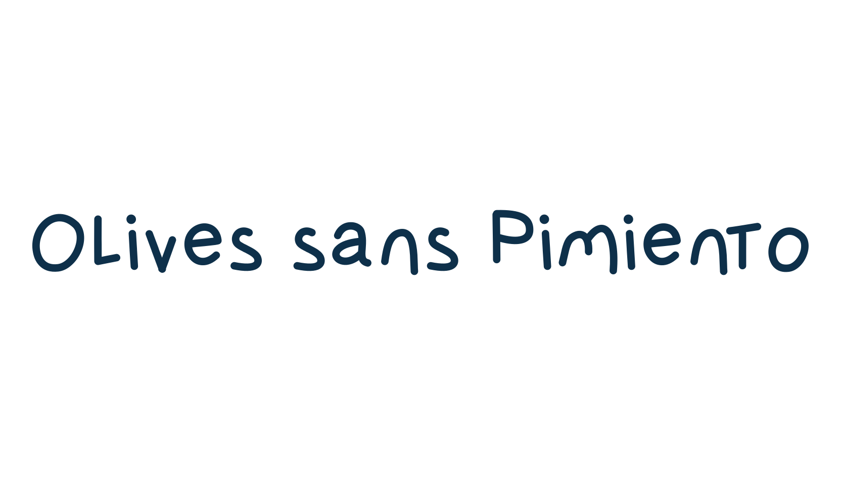 Olives sans Pimiento, fancy cartoon decorative comic font preview