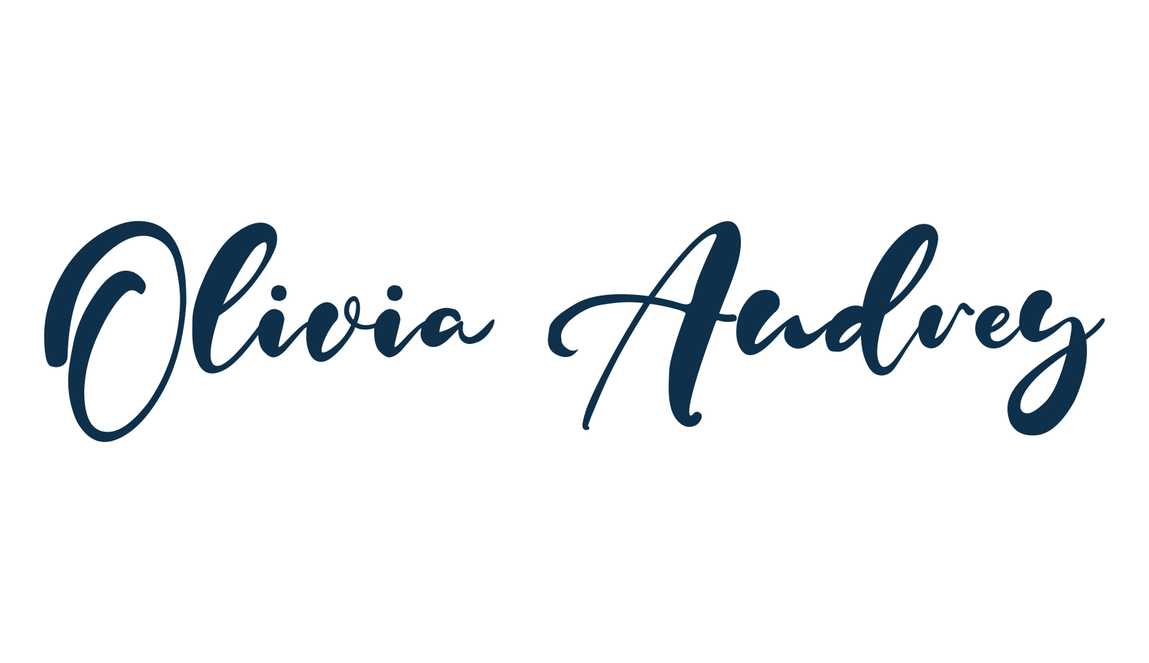 Olivia Audrey, fancy various decorative script calligraphy font preview
