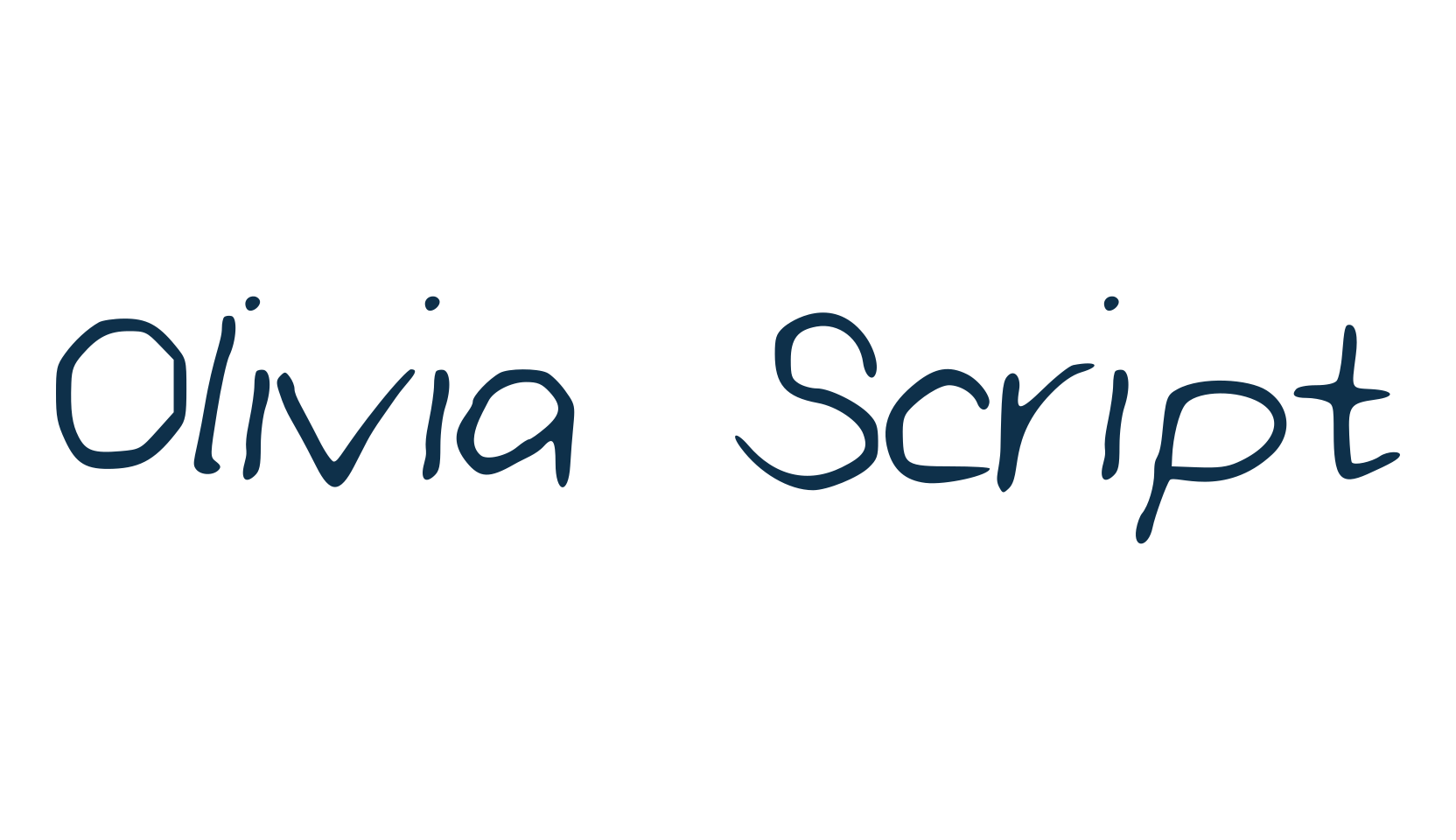 Olivia Script, script handwritten fancy decorative calligraphy font preview