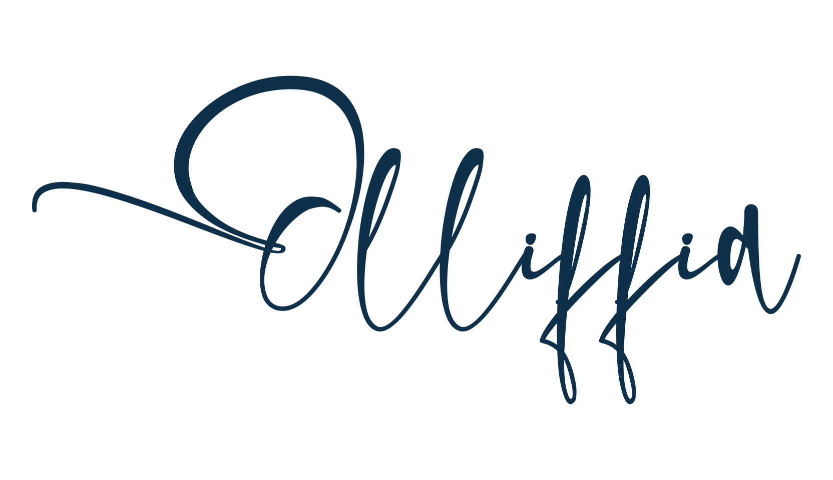 Olliffia, handwriting font preview