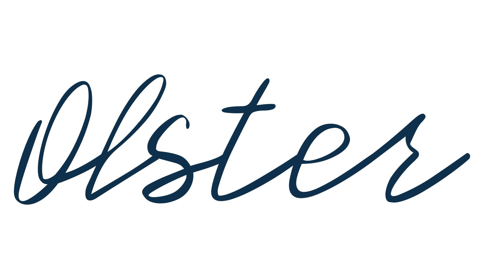 Olster, script handwritten fancy decorative calligraphy font preview