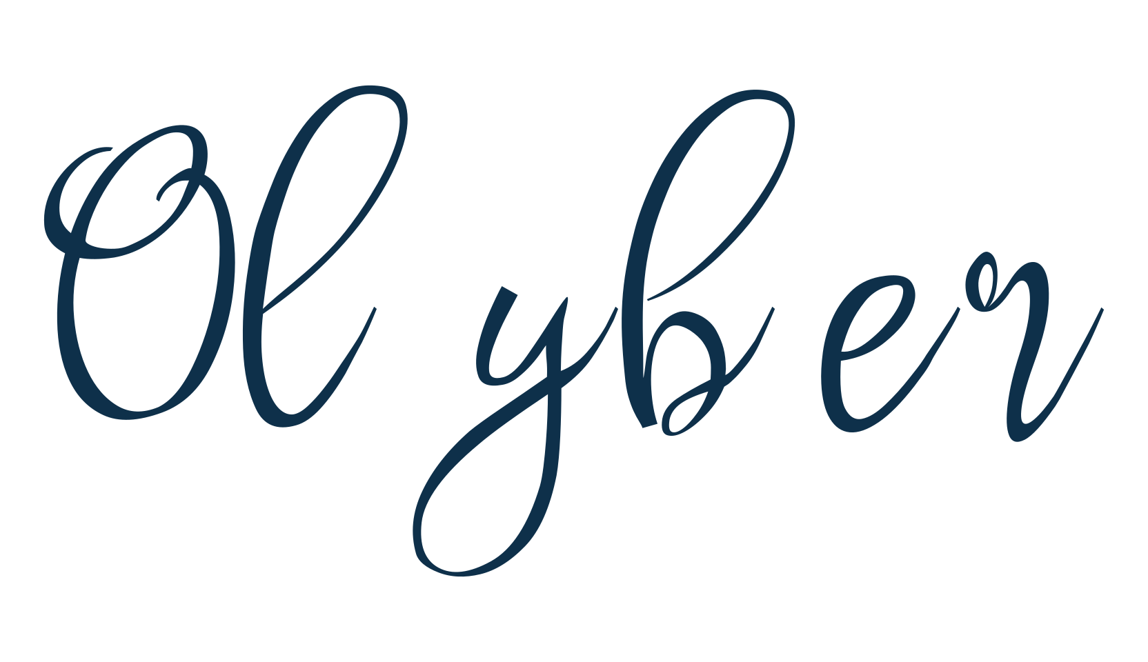 Olyber, calligraphy font preview