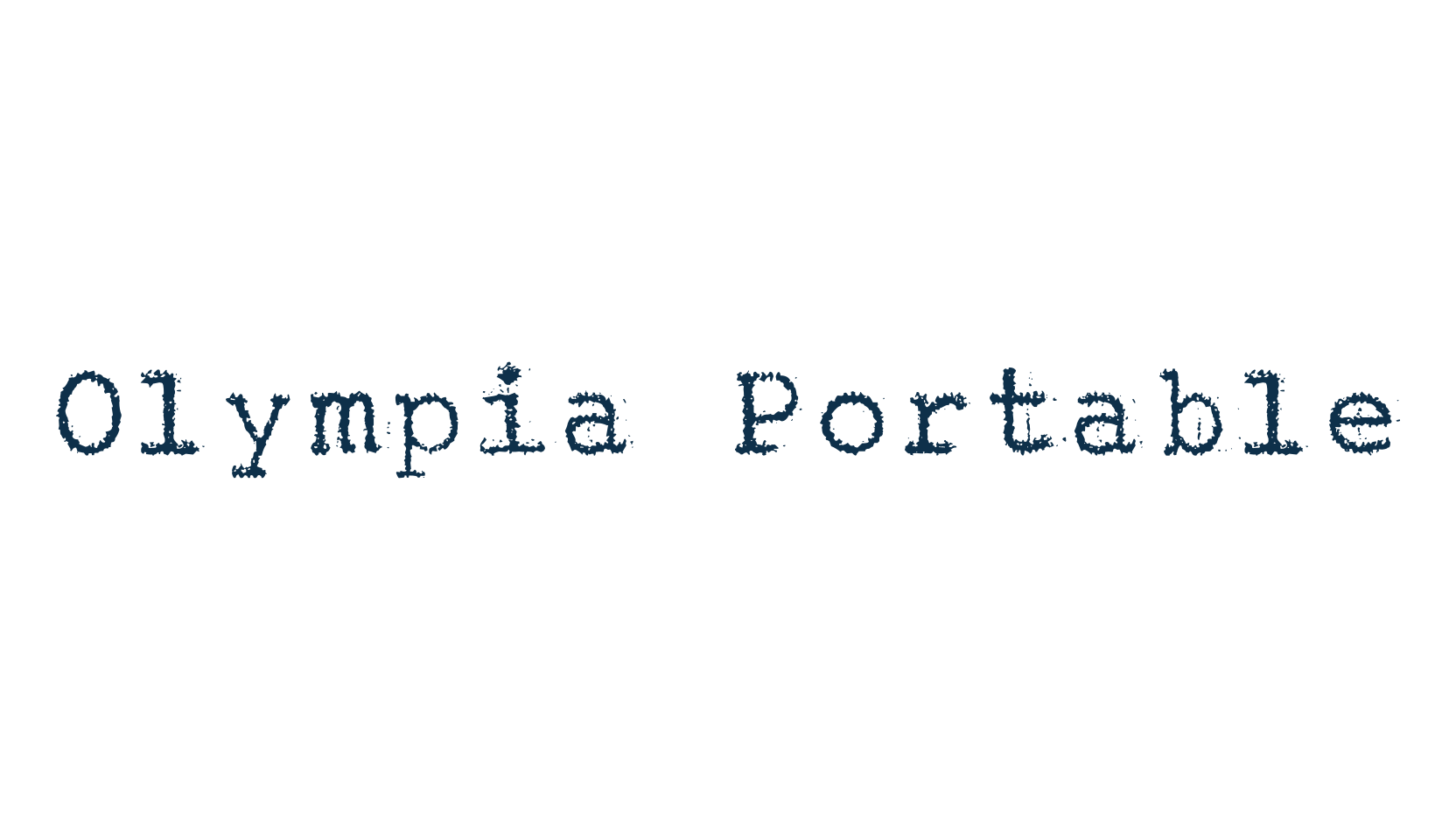 Olympia Portable, fancy typewriter decorative font preview