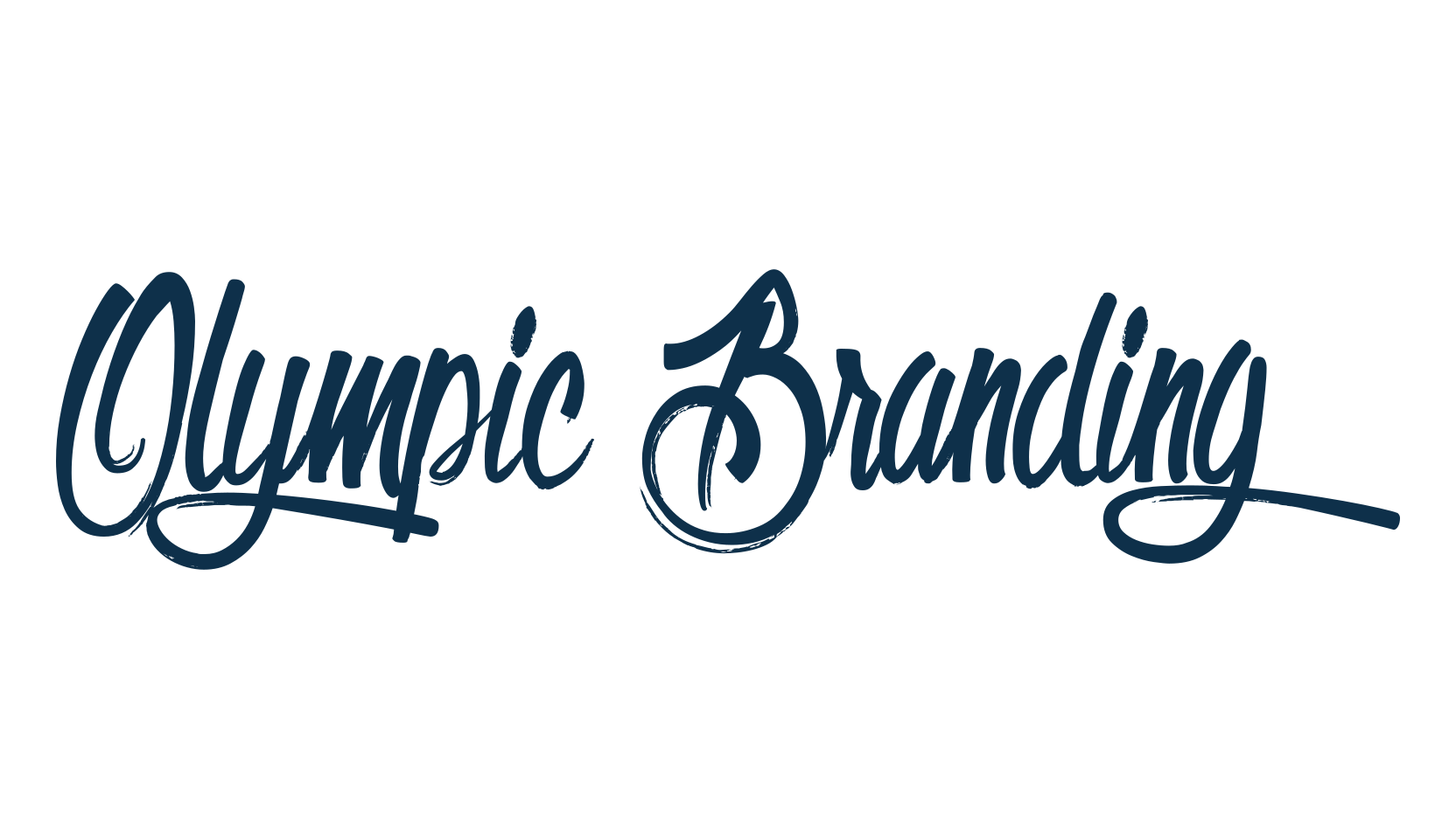 Olympic Branding, script brush fancy decorative calligraphy font preview
