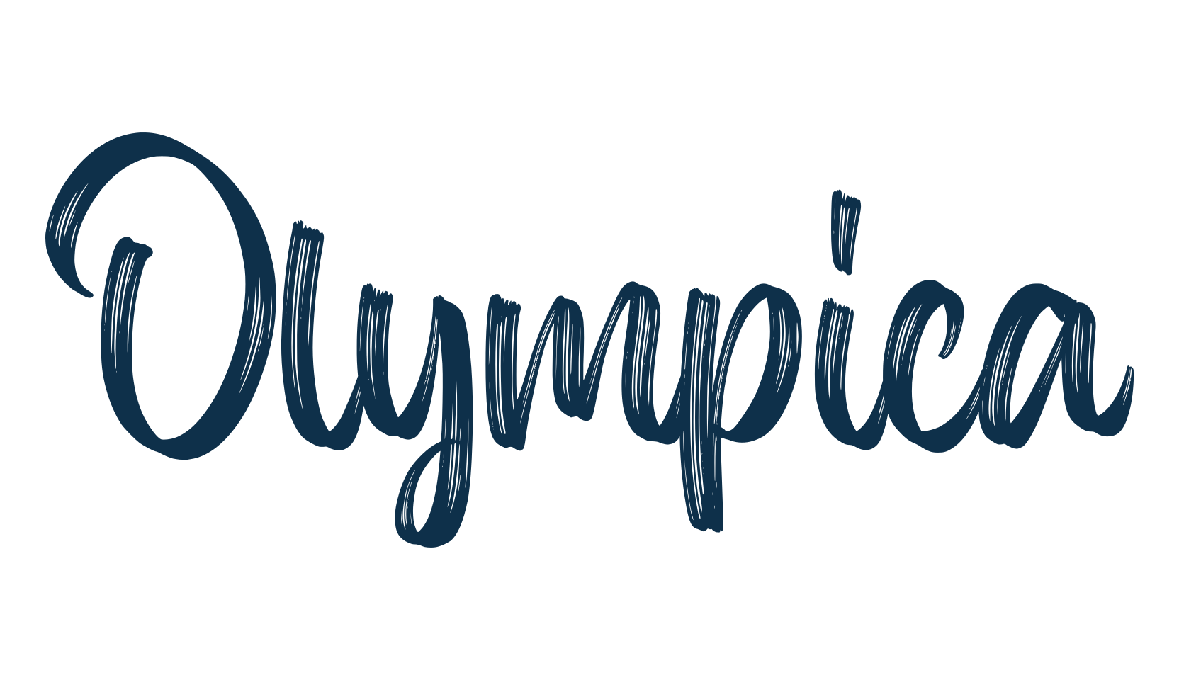 Olympica, brush font preview