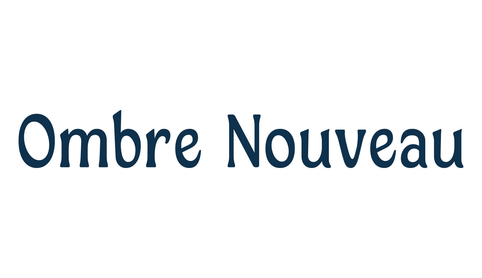 Ombre Nouveau, fancy retro decorative font preview
