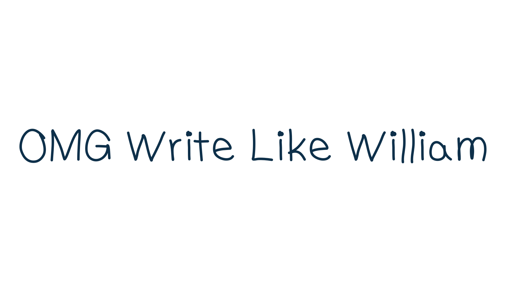 OMG Write Like William, handwriting font preview