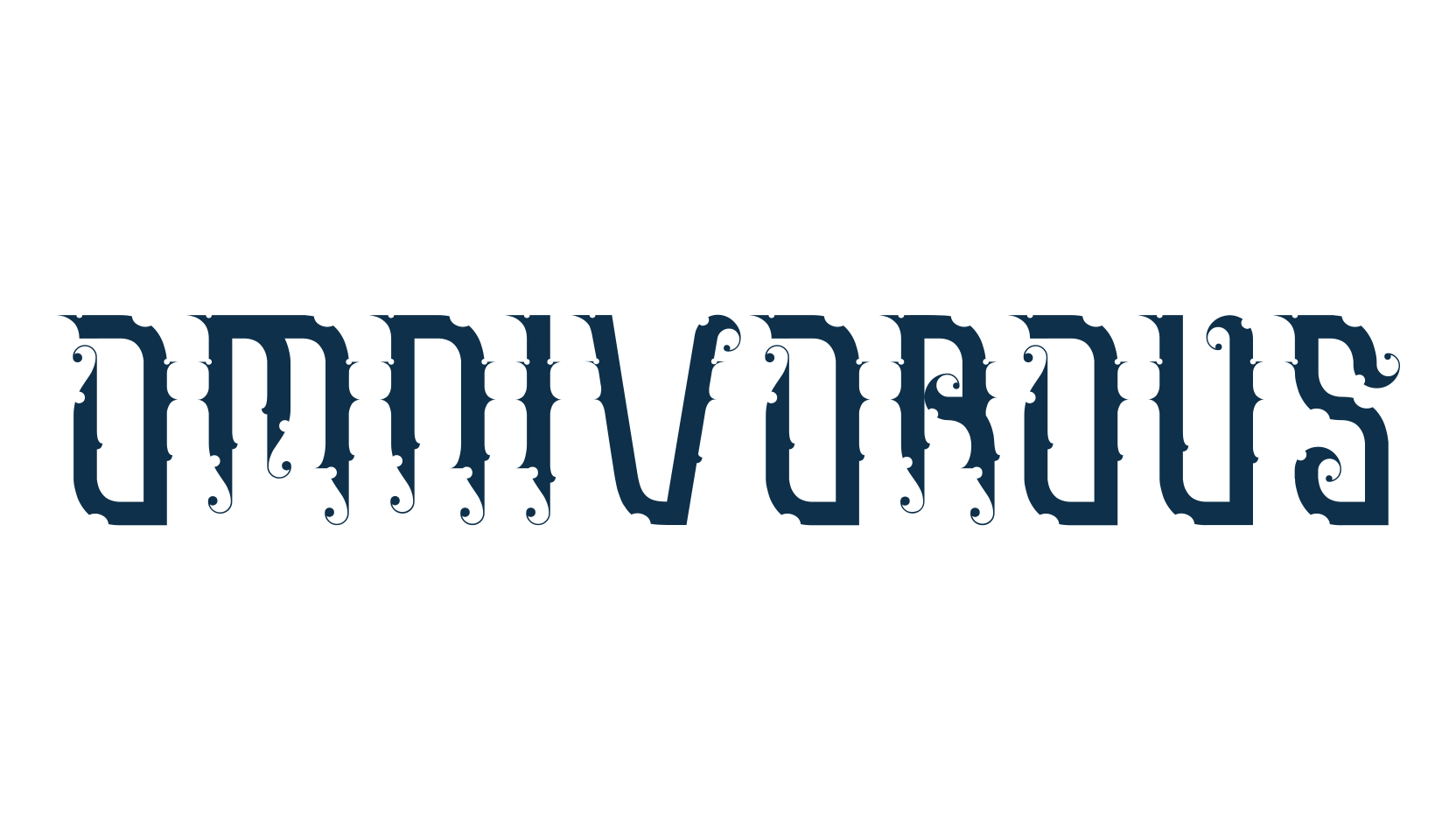 Omnivorous, fancy retro decorative font preview