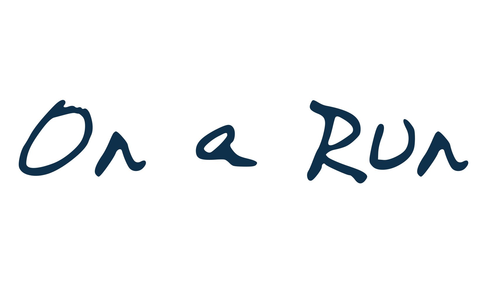 On a Run, script handwritten fancy decorative calligraphy font preview