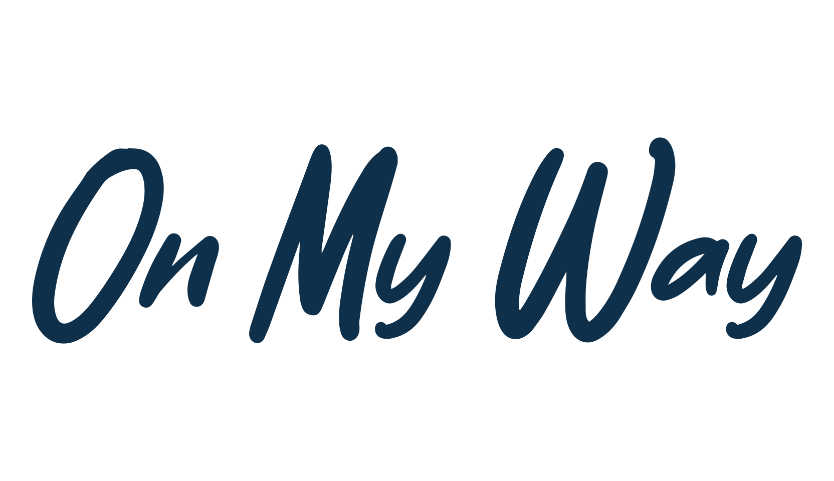 On My Way, handwriting font preview