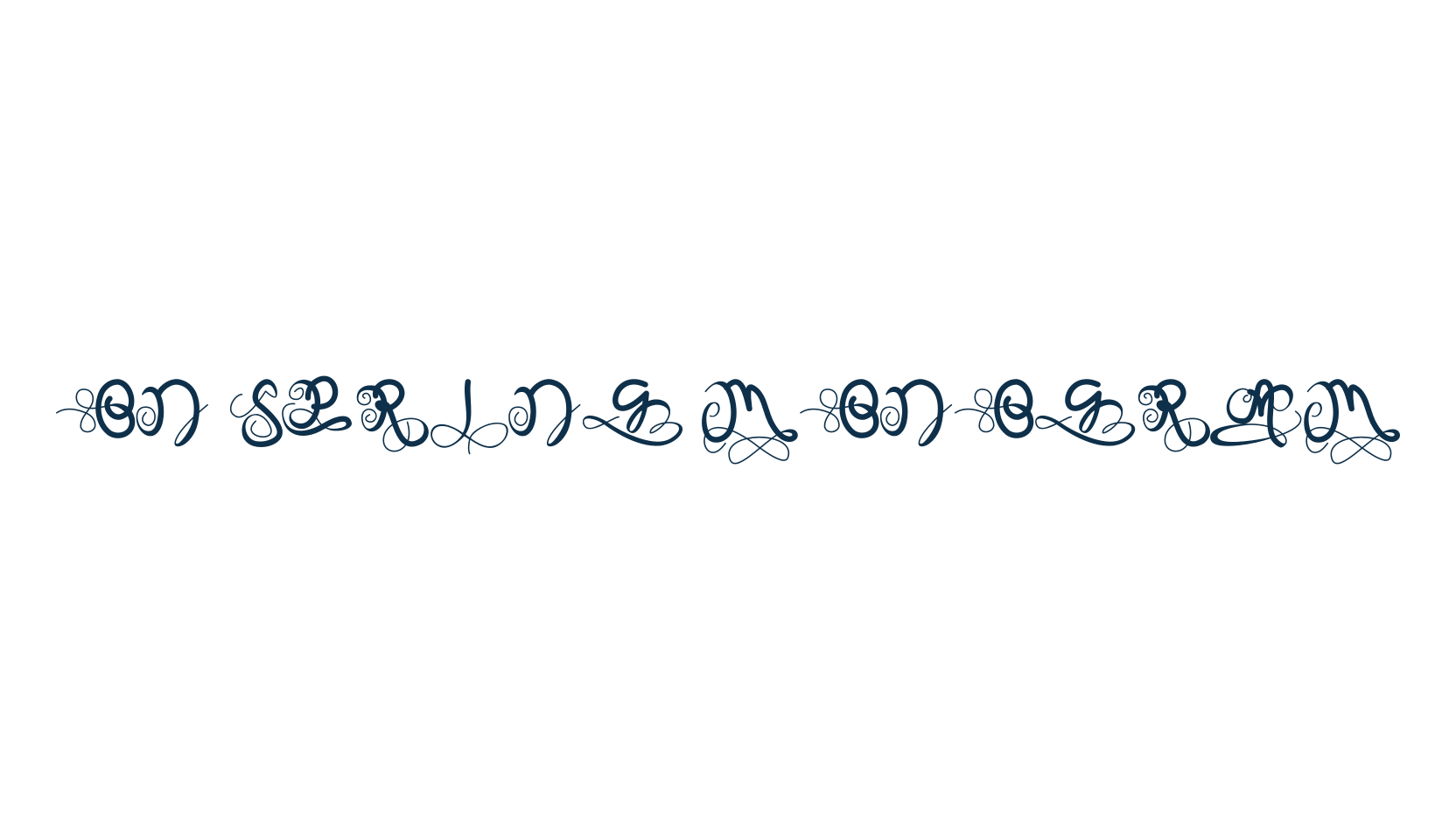 On Spring Monogram, initials font preview