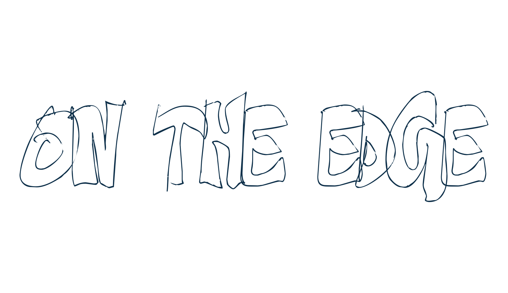 On The Edge, fancy cartoon decorative font preview