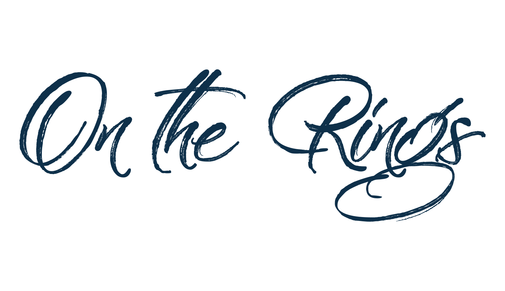 On the Rings, script brush fancy decorative calligraphy font preview