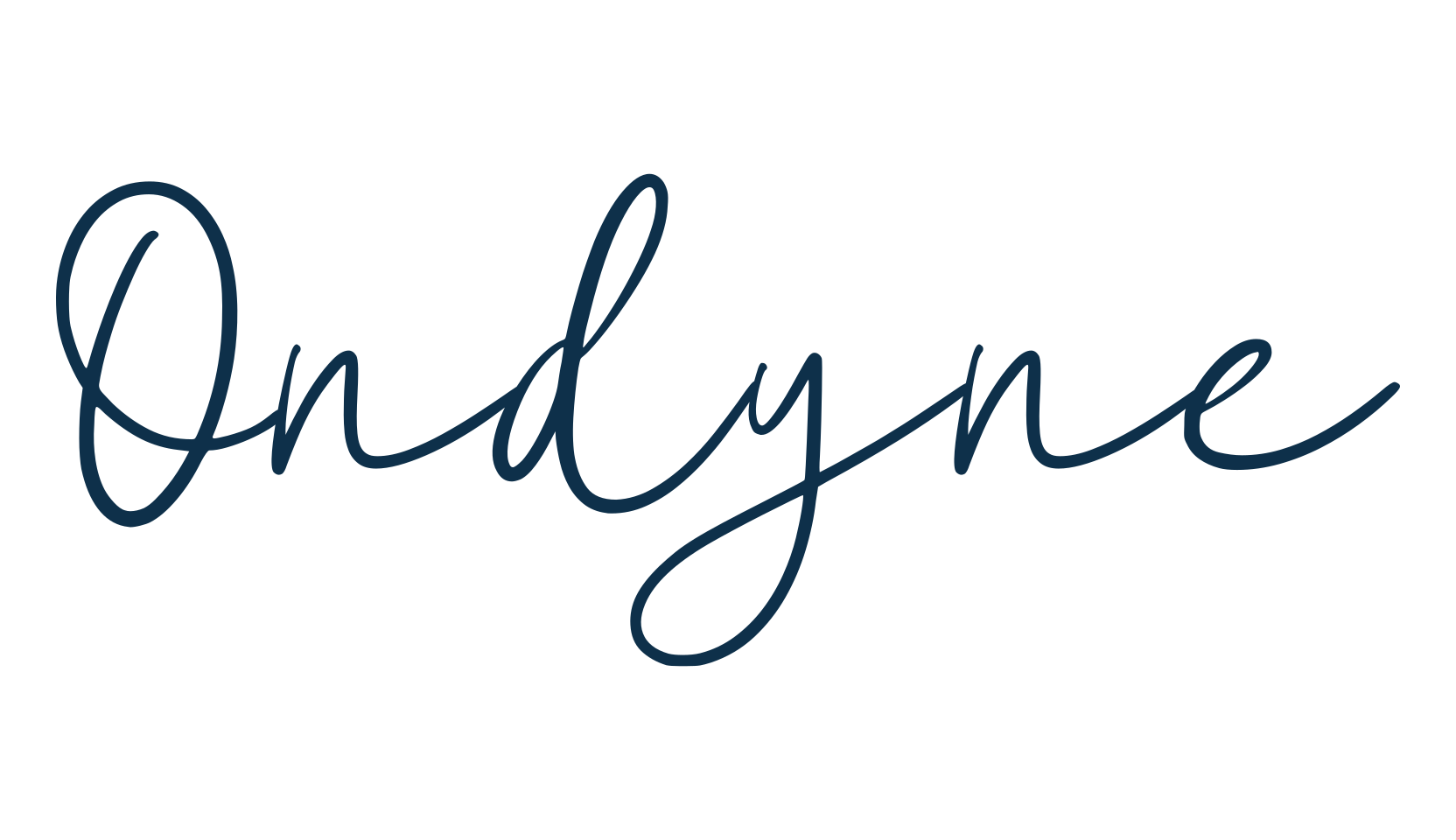 Ondyne, script handwritten fancy decorative calligraphy font preview