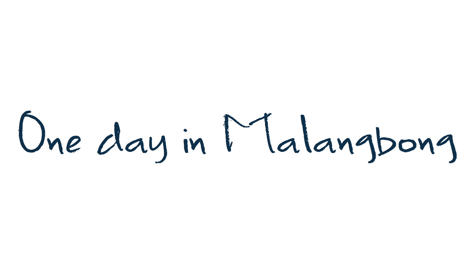 One day in Malangbong, handwriting font preview