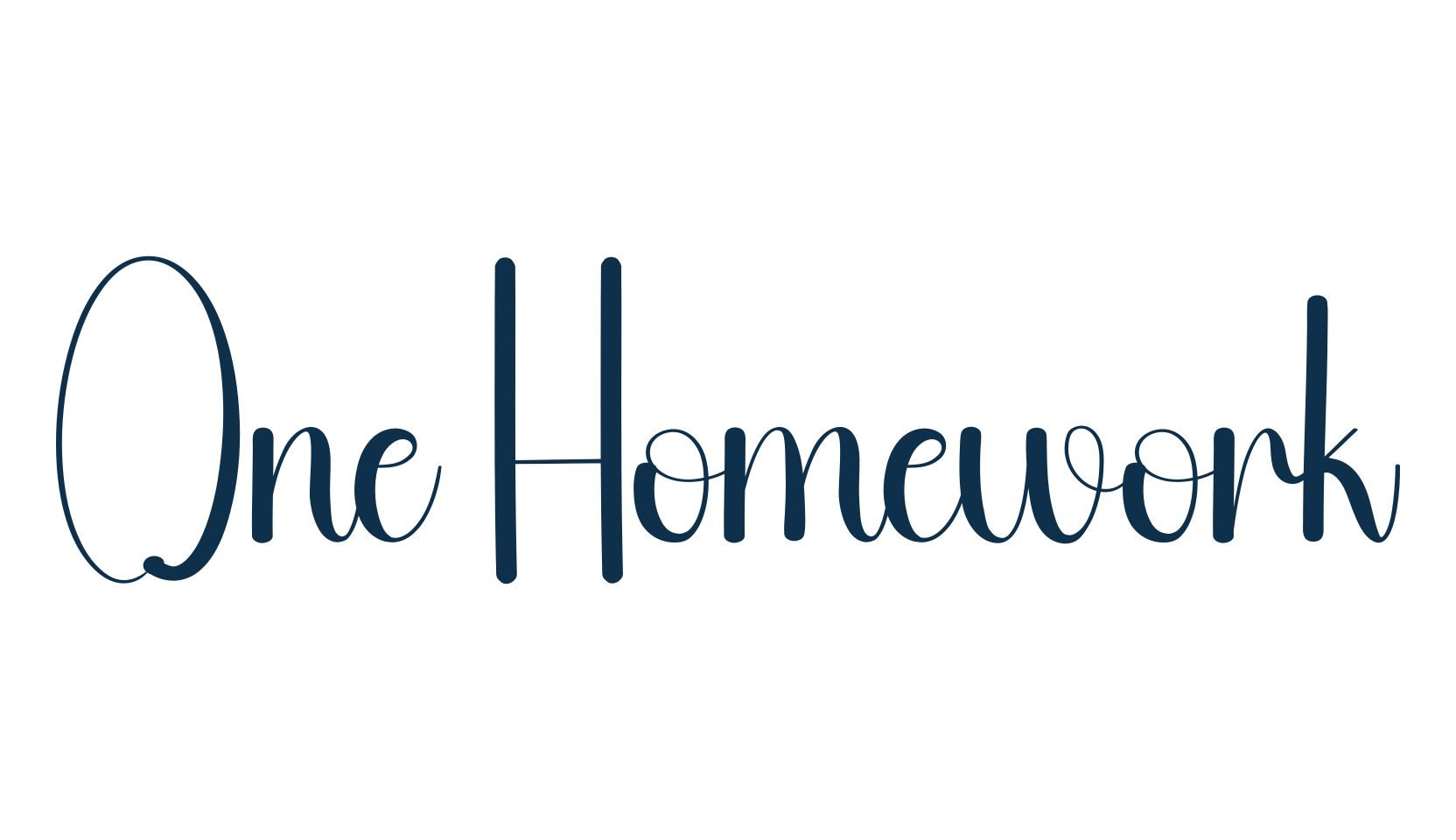 One Homework, fancy various decorative script calligraphy font preview