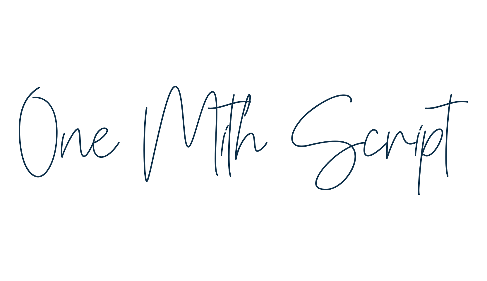 One Mith Script, handwriting font preview