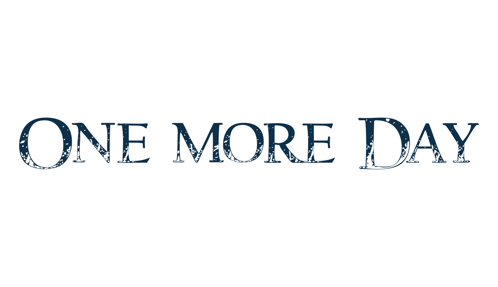 One more Day, fancy eroded decorative font preview