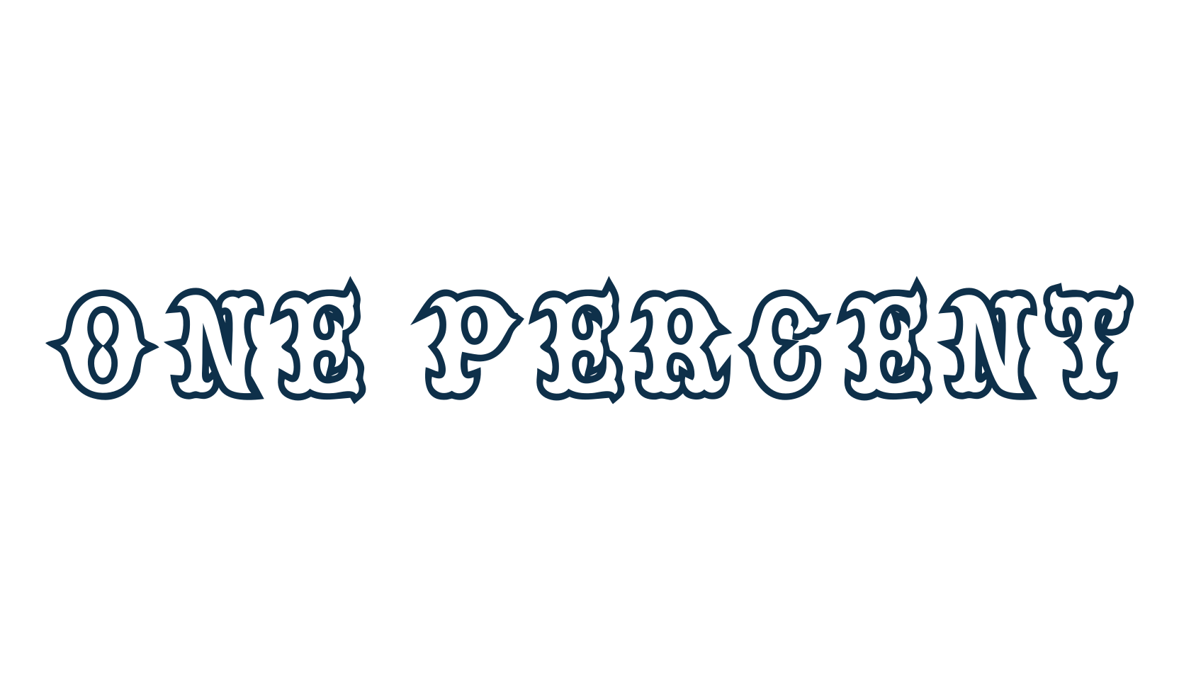 One Percent, various font preview