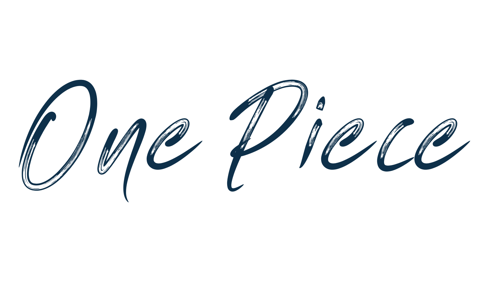 One Piece, script brush fancy decorative calligraphy font preview
