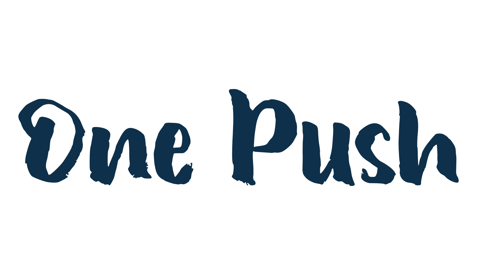 One Push, brush font preview