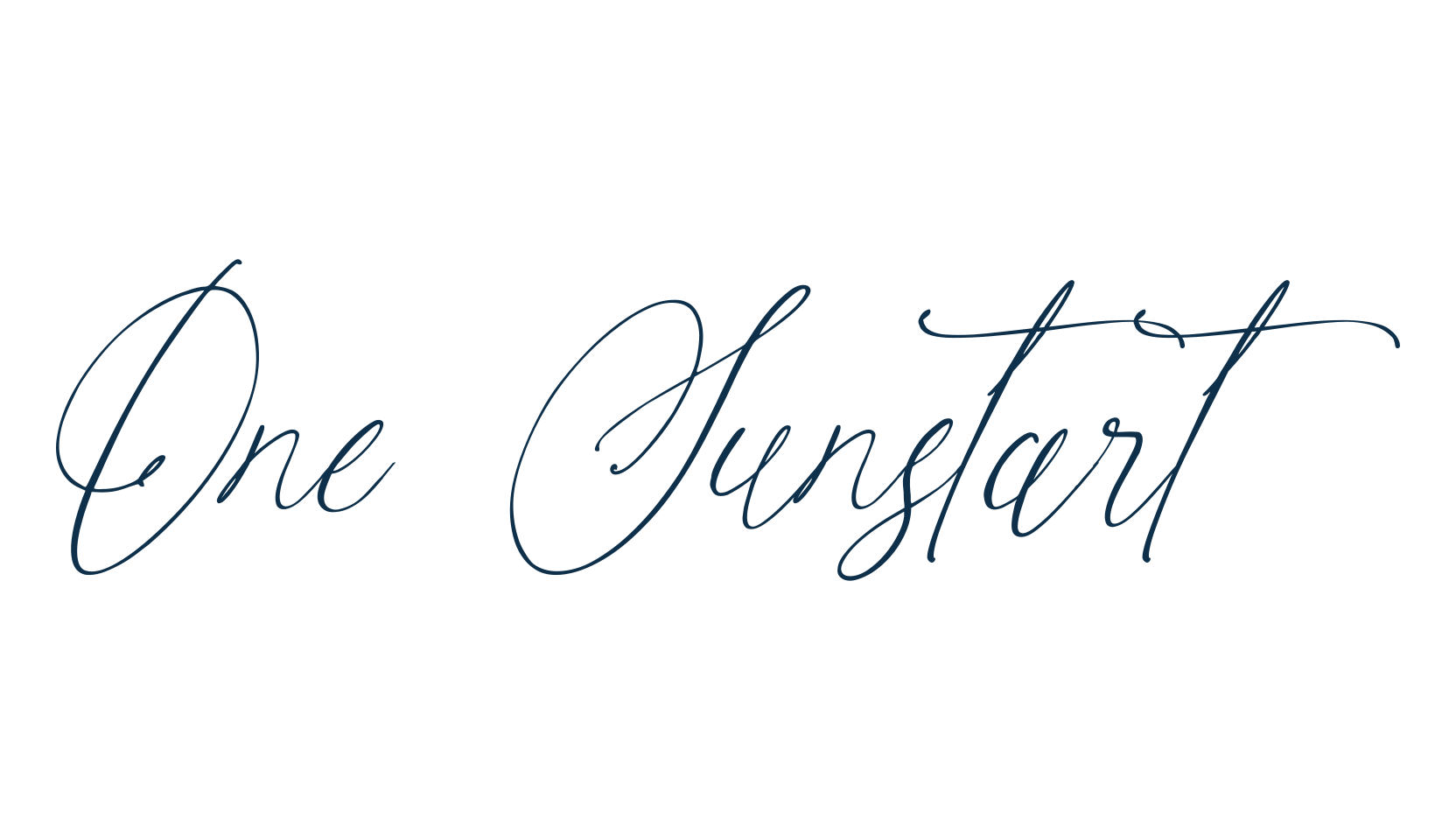One Sunstart, calligraphy font preview