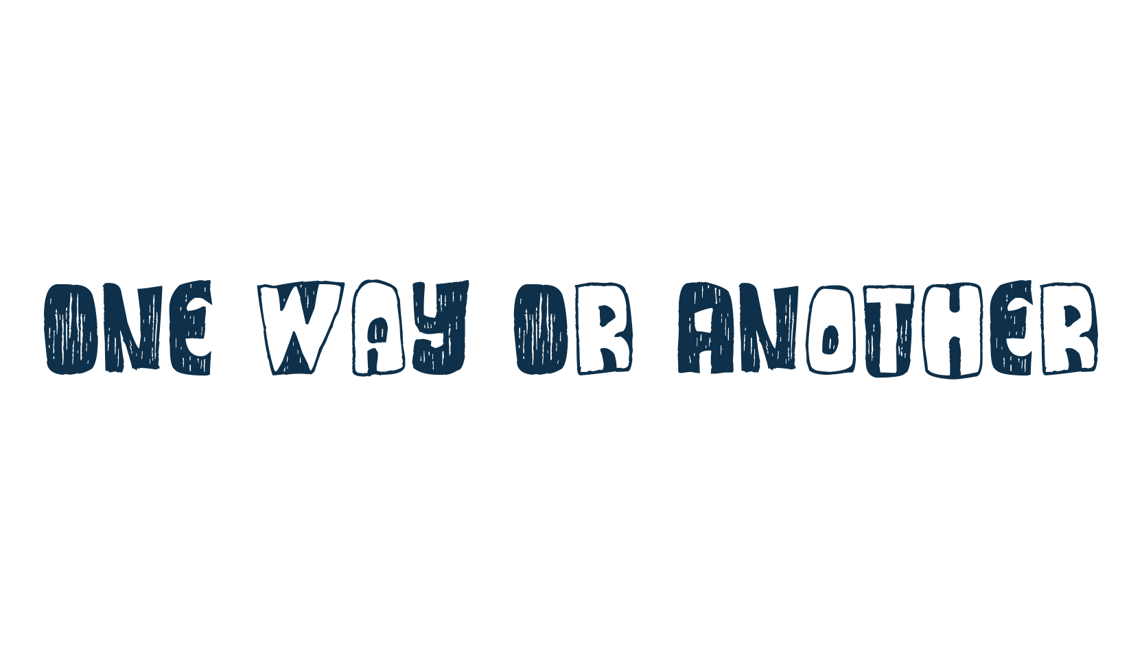 One Way Or Another, cartoon font preview