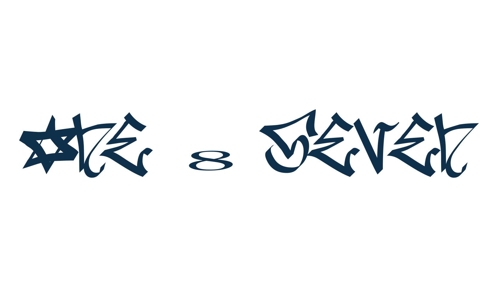 One 8 Seven, script graffiti fancy decorative calligraphy font preview