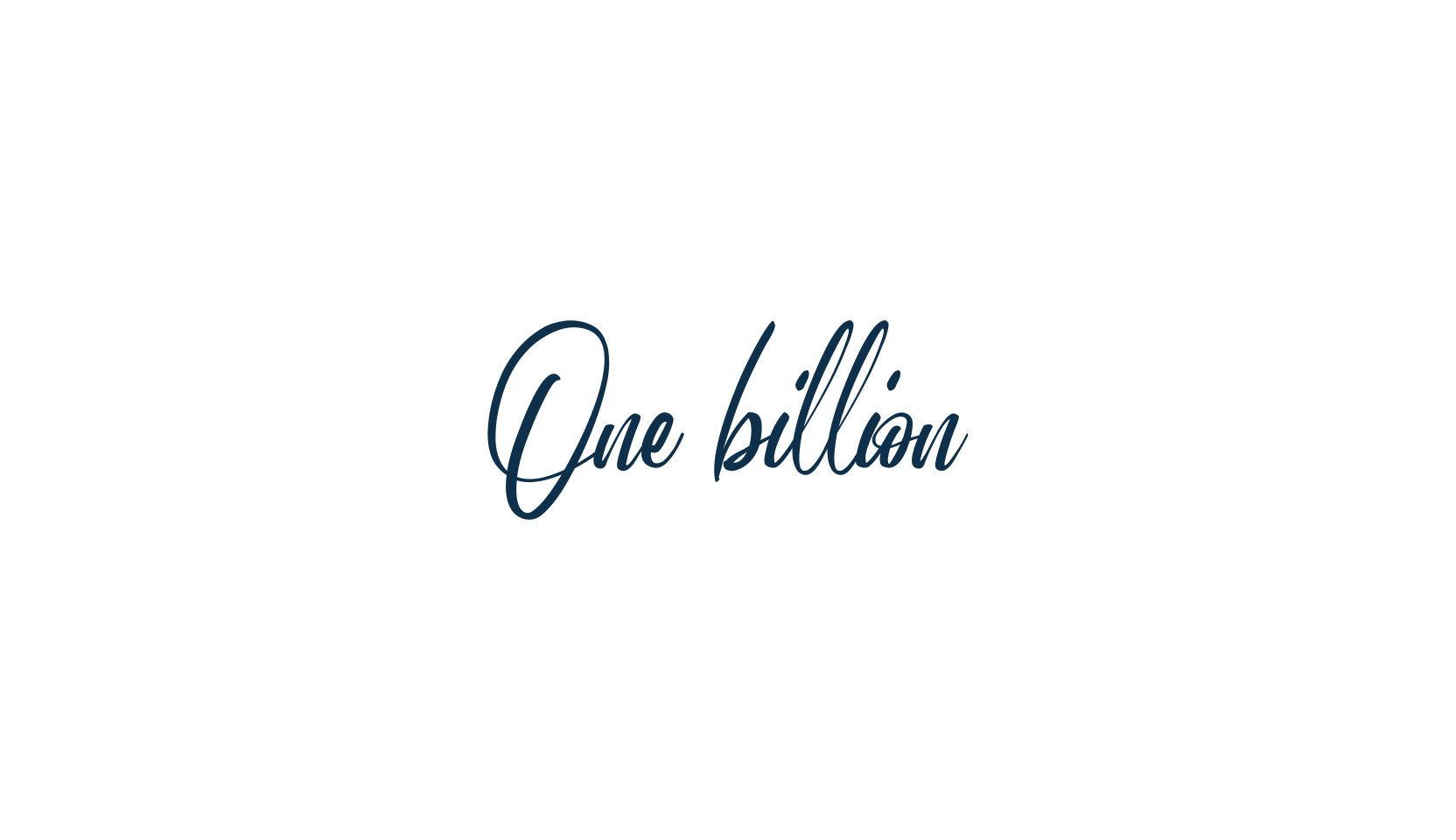 One billion, script brush fancy decorative calligraphy font preview