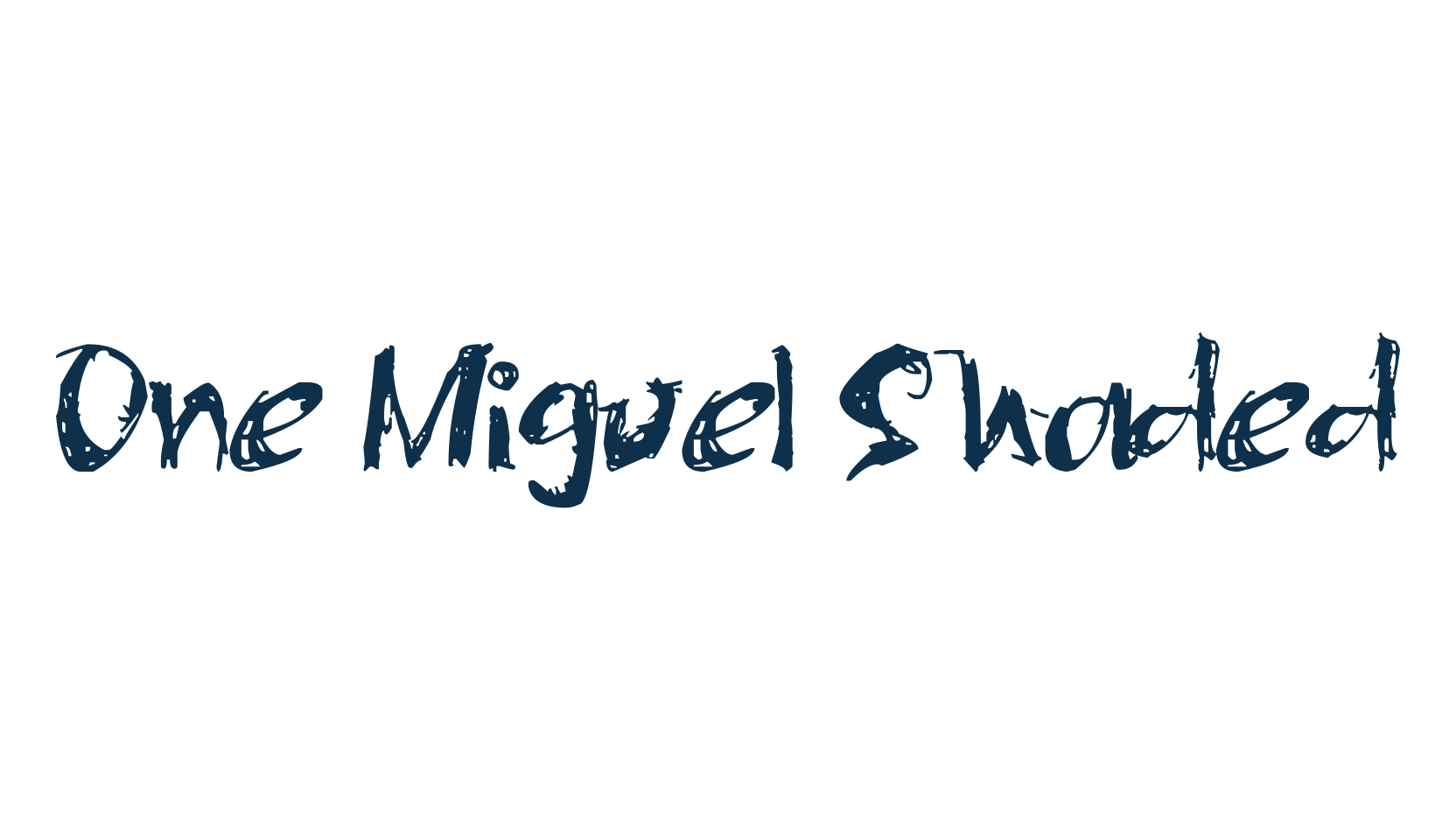 One Miguel Shaded, trash font preview