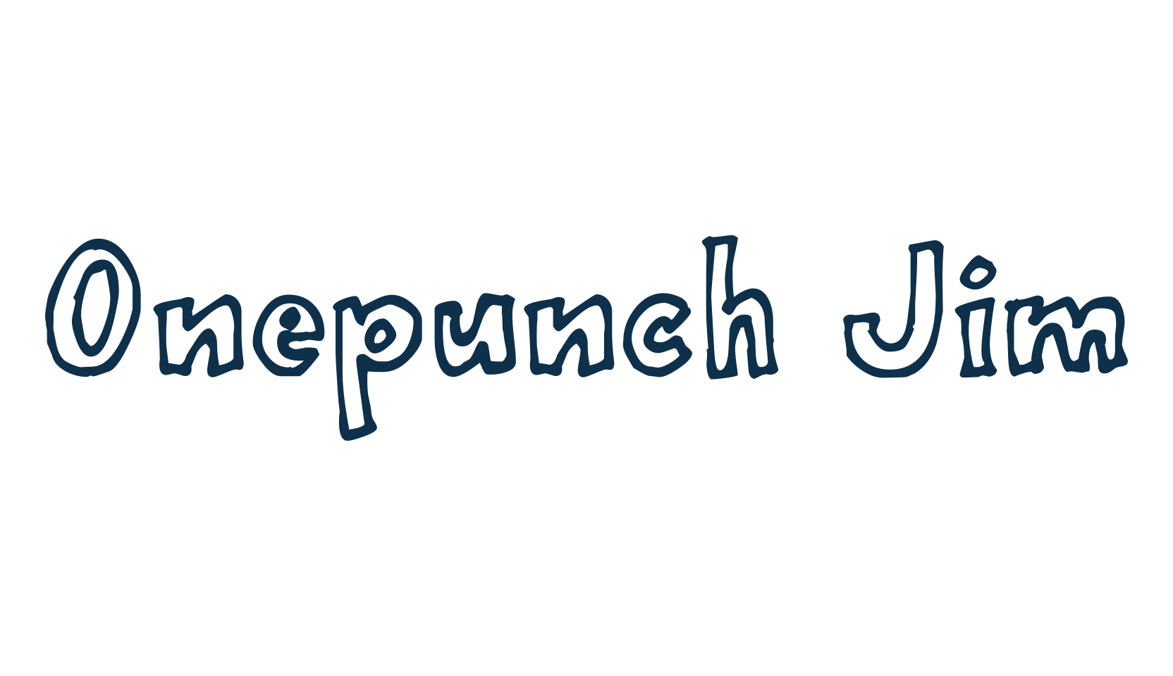 Onepunch Jim, cartoon font preview