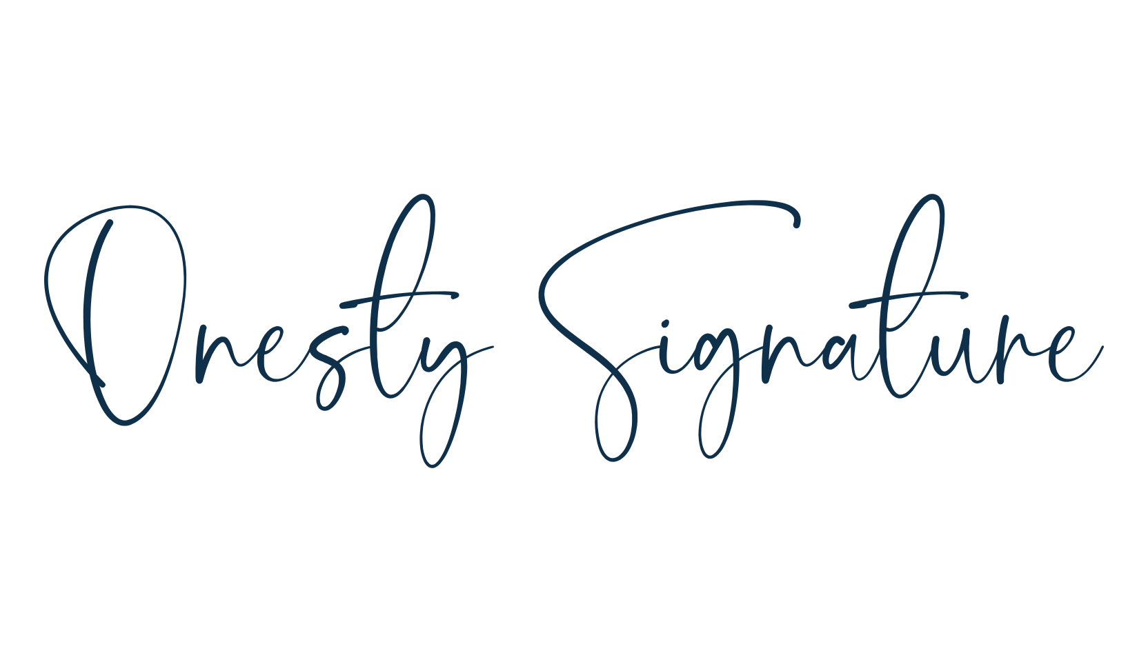 Onesty Signature, script handwritten fancy decorative calligraphy font preview