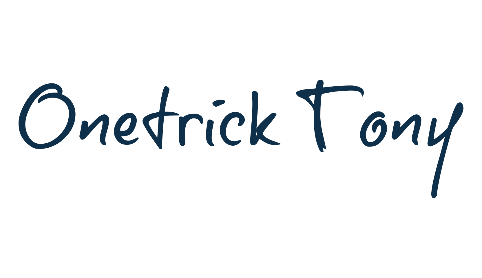 Onetrick Tony, script handwritten fancy decorative calligraphy font preview