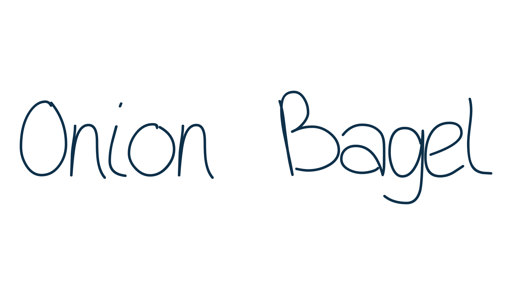 Onion Bagel, handwriting font preview