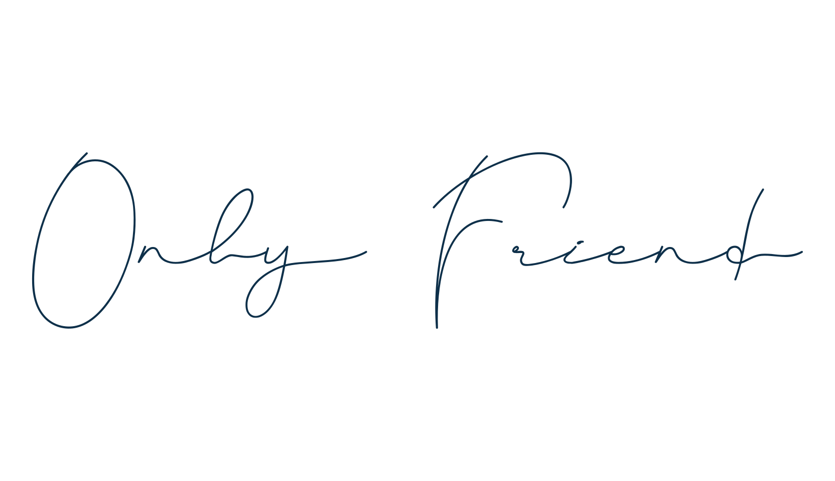 Only Friend, script handwritten fancy decorative calligraphy font preview