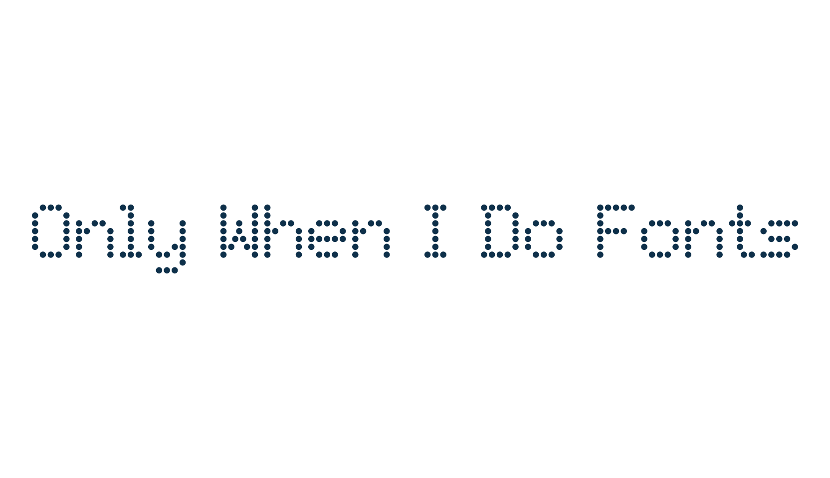 Only When I Do Fonts, techno lcd sci-fi font preview
