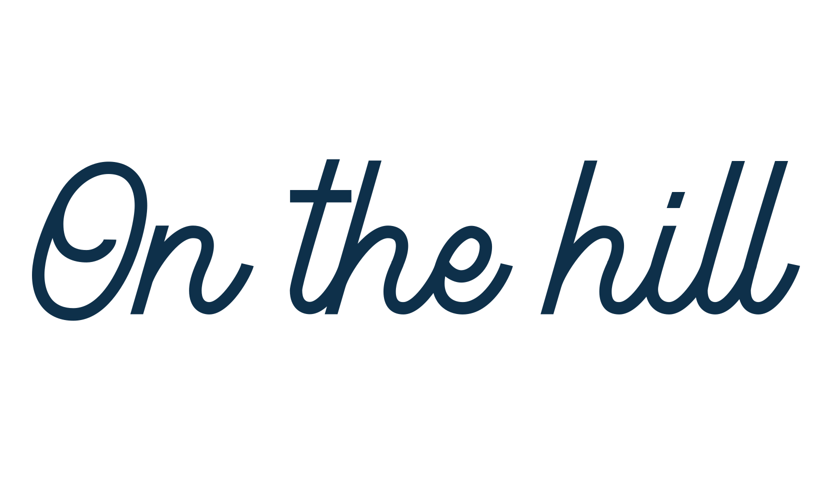 On the hill, various font preview