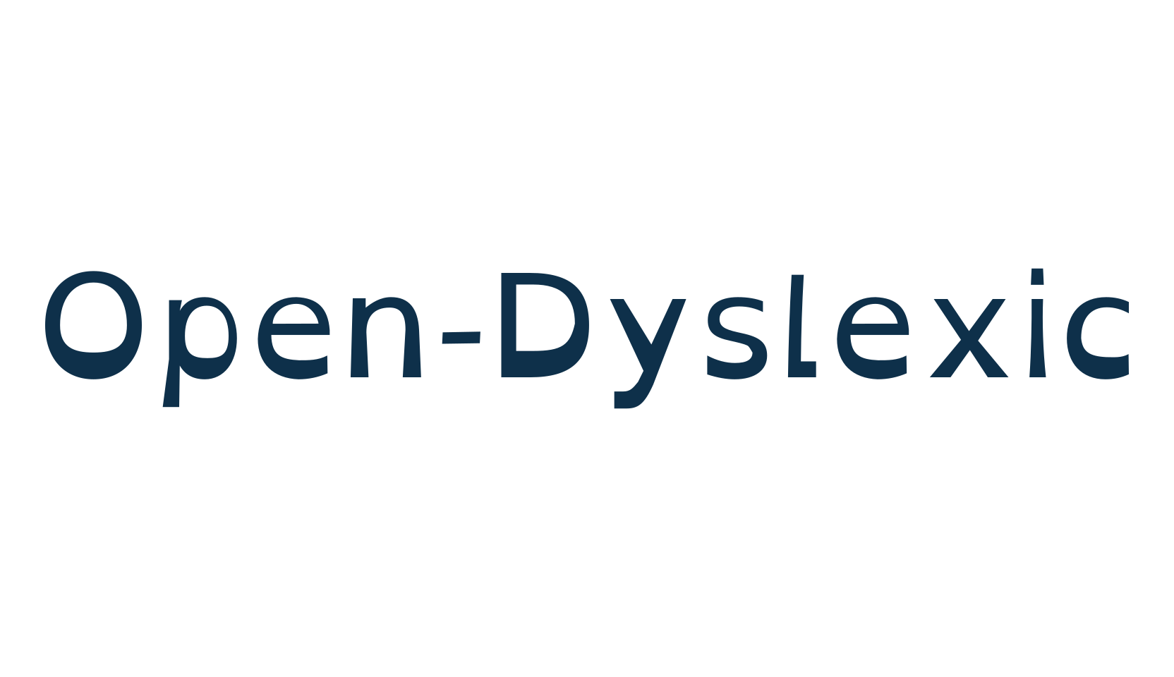Open-Dyslexic, various font preview