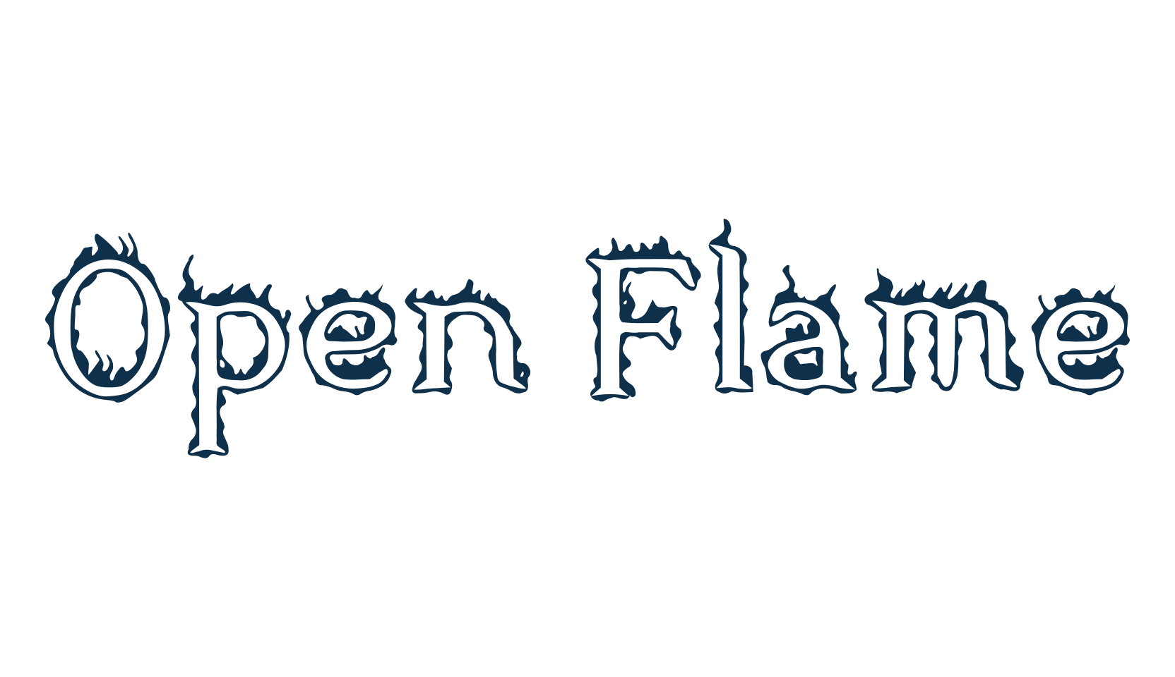 Open Flame, fire, ice font preview