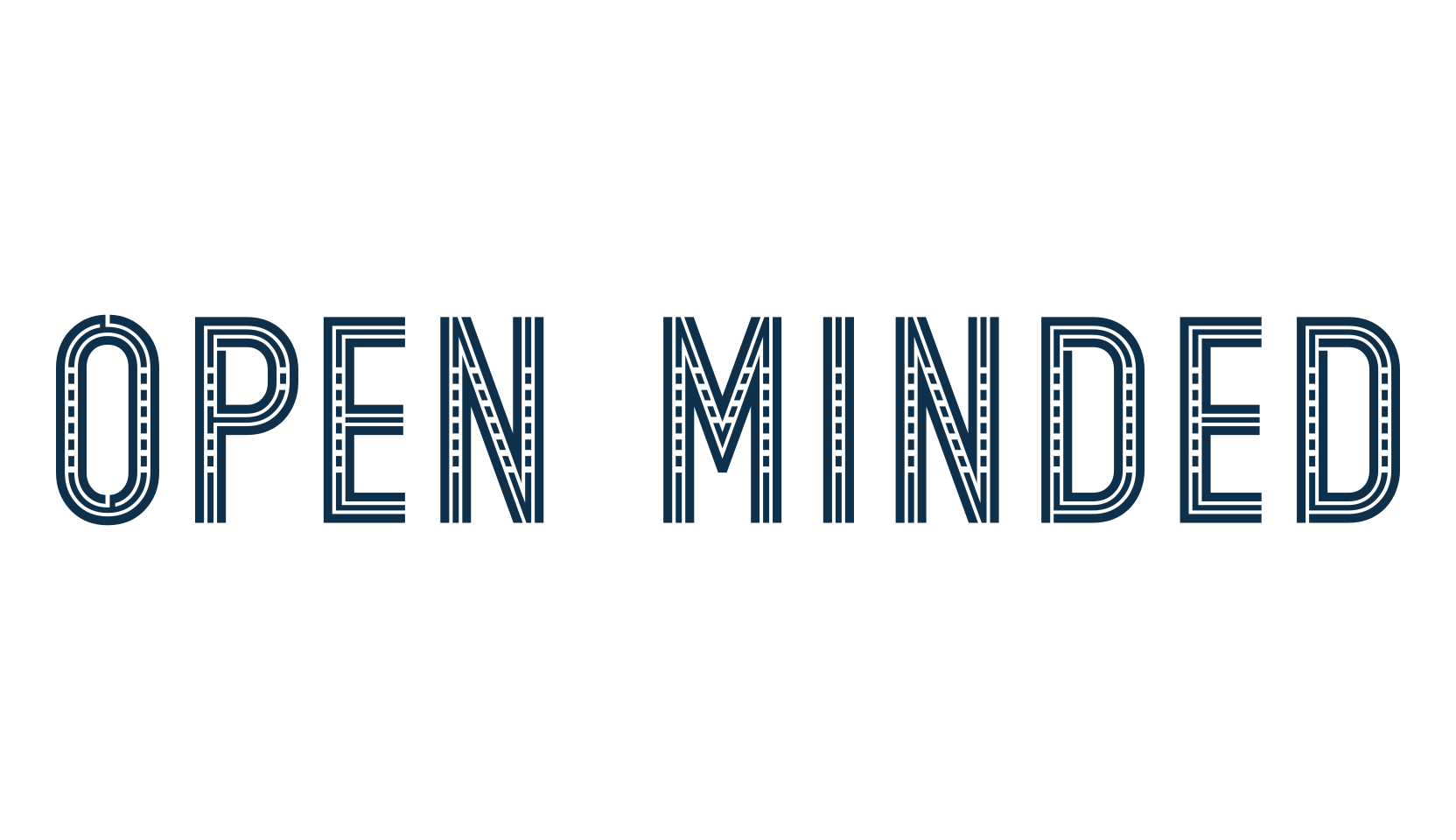 Open Minded, fancy decorative font preview
