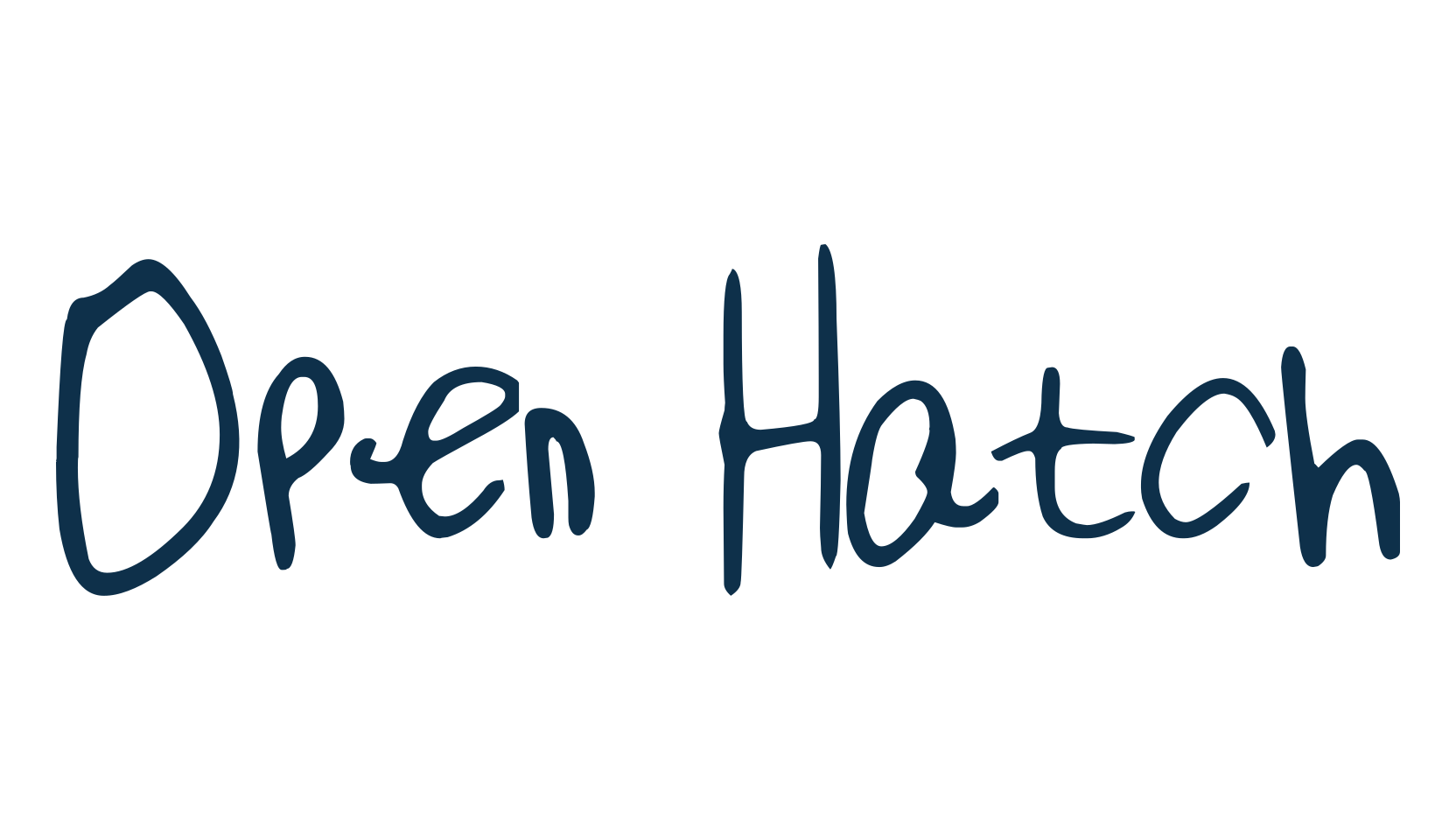 Open Hatch, handwriting font preview