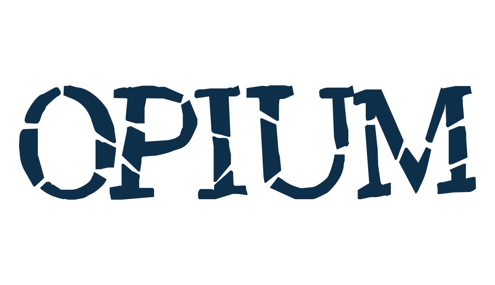 Opium, fancy distorted decorative font preview